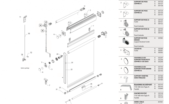 PIECES DETACHEES ROULEAUX 1